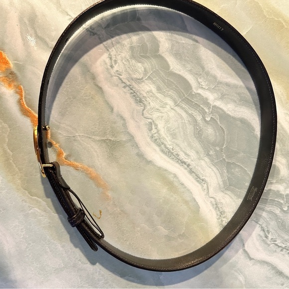 Gucci Dark Navy Interlocking G Leather Belt - Authentic - Picture 7 of 10